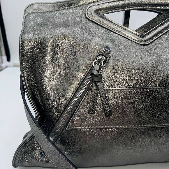 Minelli Paris Vintage Made in Italy Metallic Leather Clutch or Crossbody bag - Picture 2 of 16